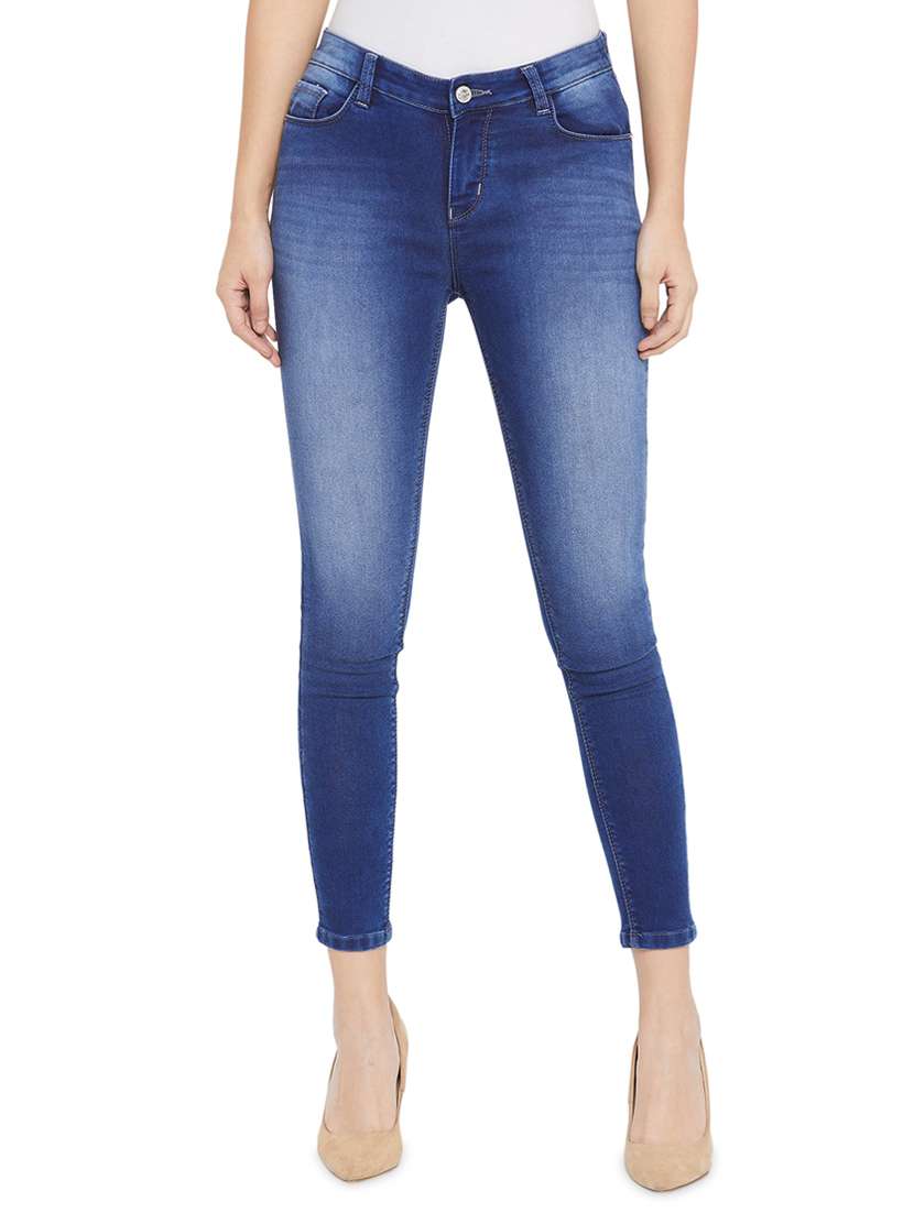 women's plain skinny fit jeans