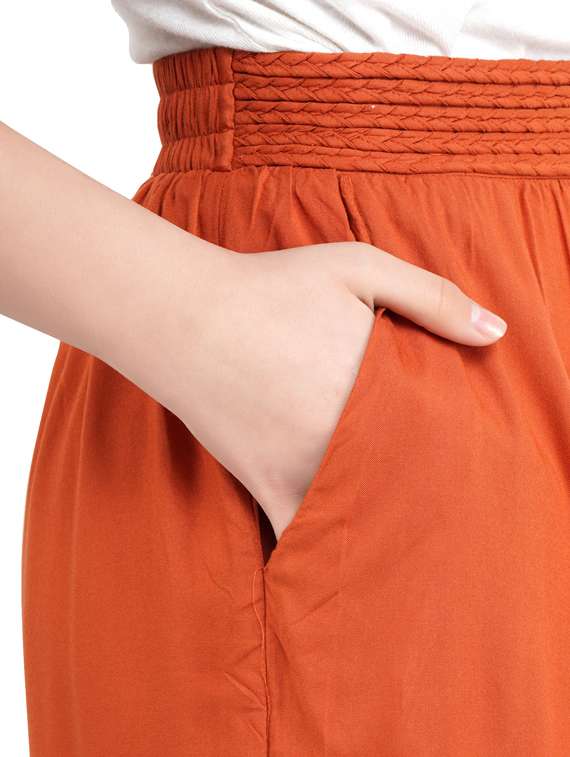 pocket detail side slit palazzo - 17333971 -  Standard Image - 4