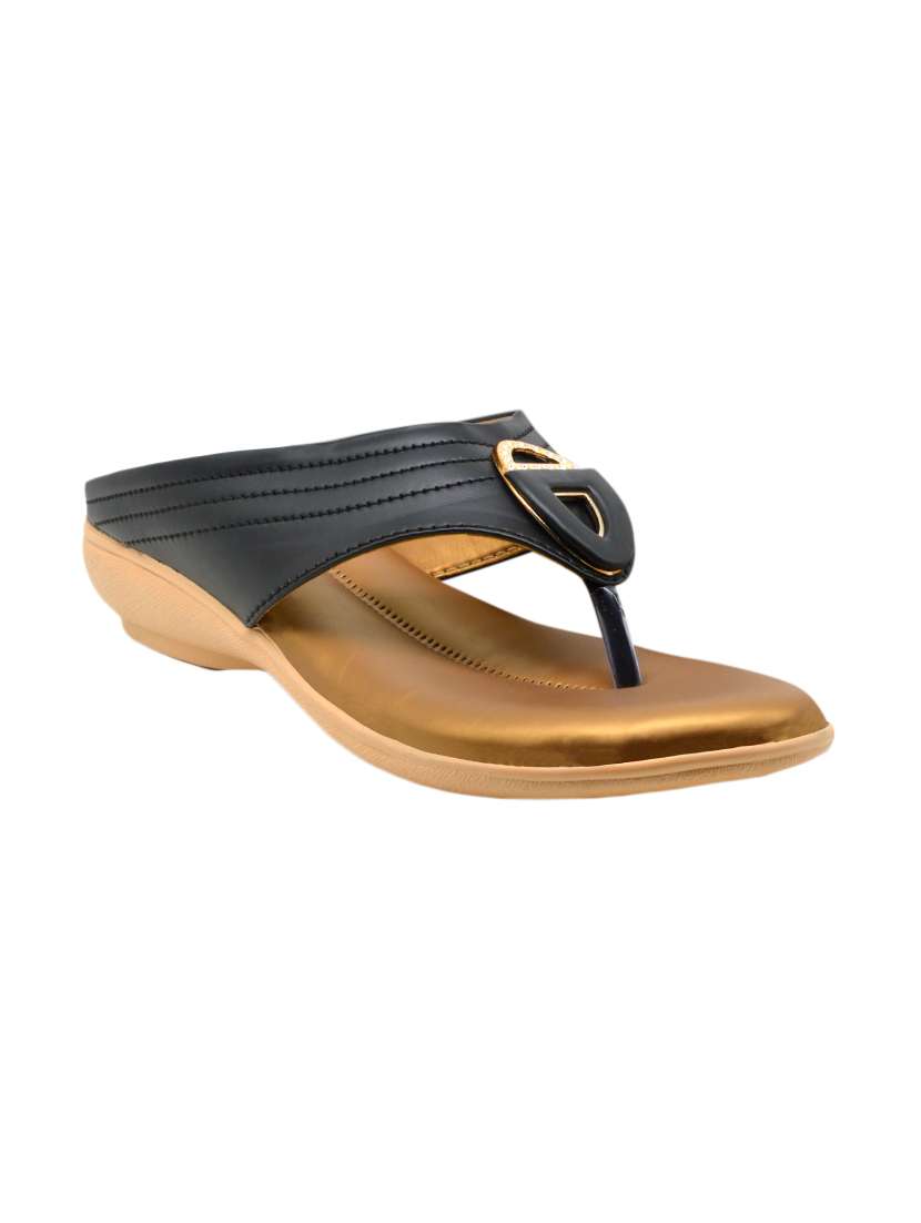black toe separator sandal