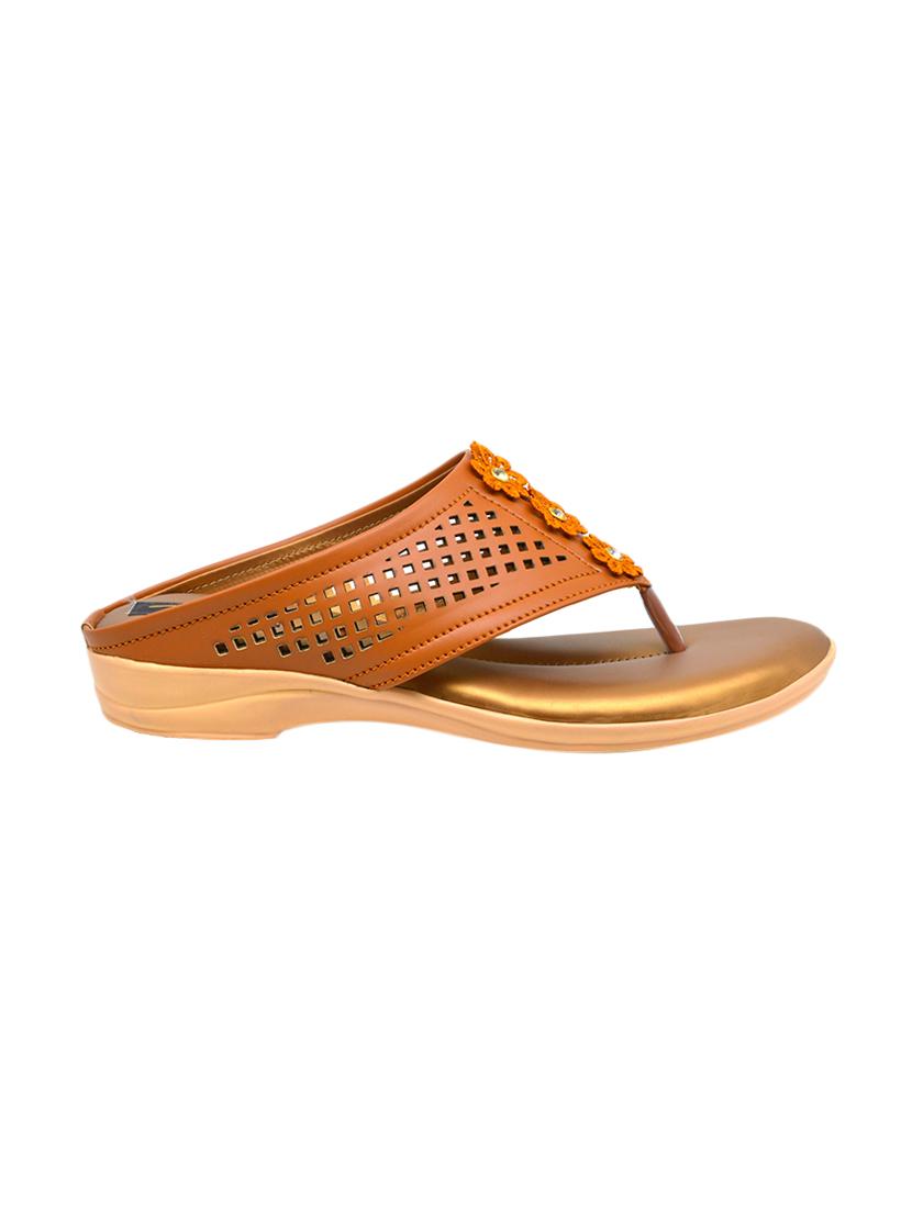 tan toe separator sandal - 17334019 -  Standard Image - 1