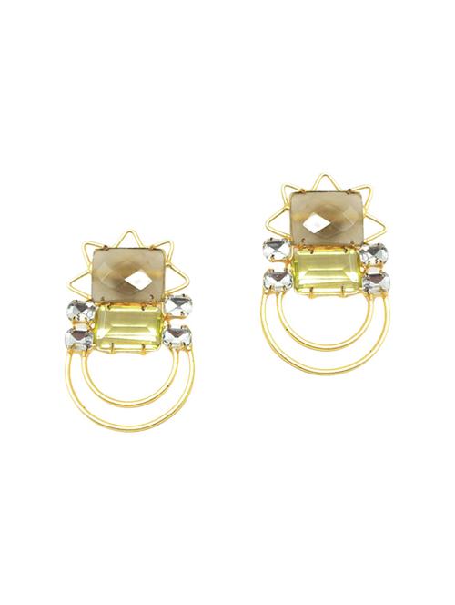 brown brass studs earring - 17334805 -  Standard Image - 0
