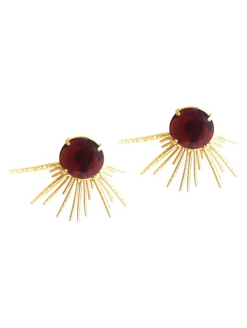 red brass studs earring - 17334810 - Standard Image - 0