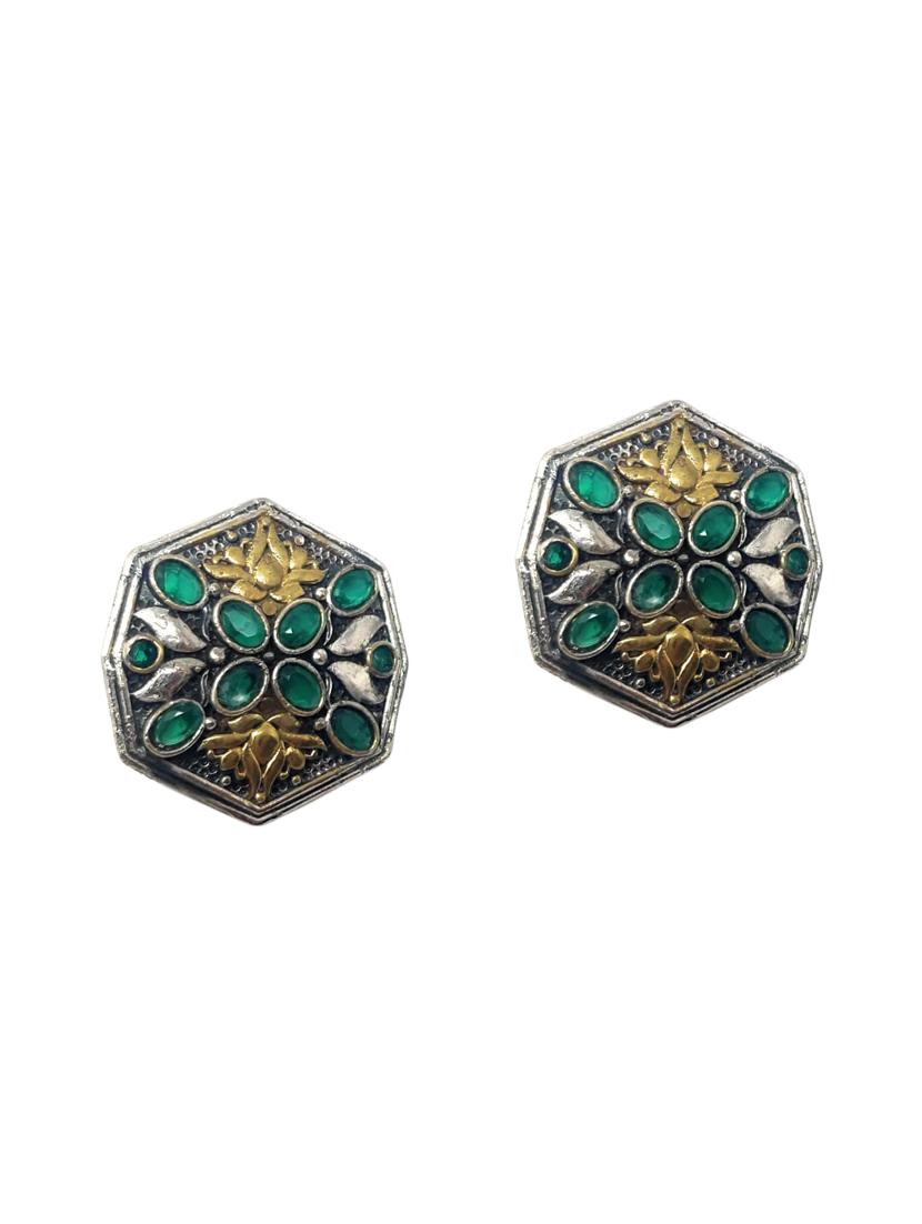 silver brass studs earring - 17334817 - Zoom Image - 0