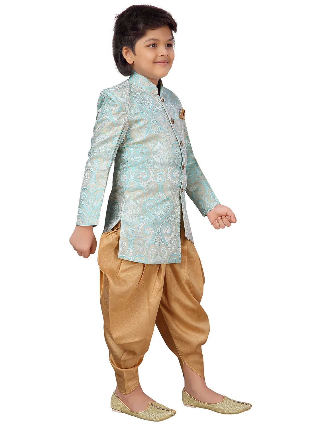 light blue polyester kurta set - 17336190 -  Standard Image - 1
