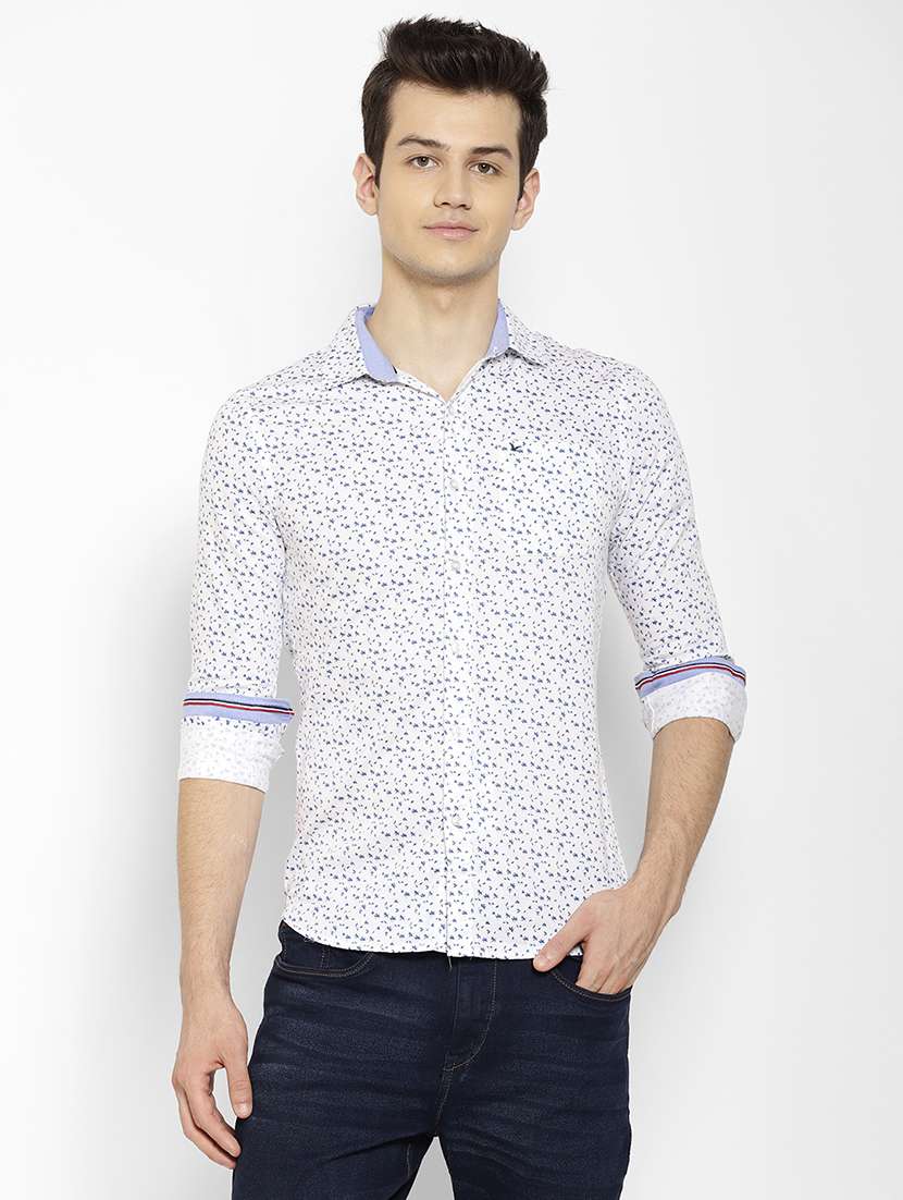 mens micro print casual shirt