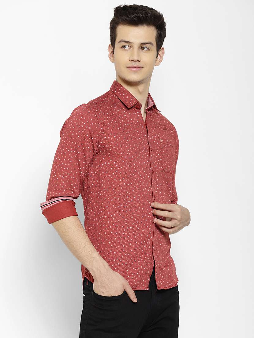 mens micro print casual shirt - 17336936 -  Standard Image - 1