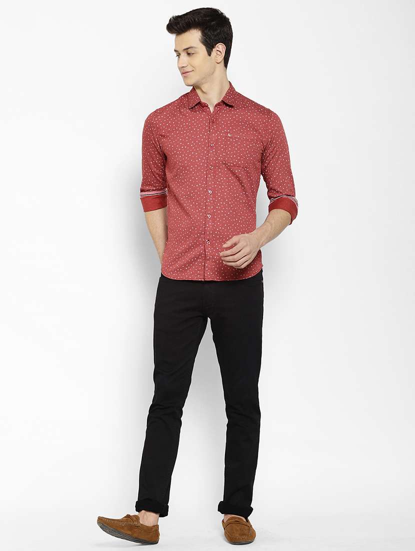 mens micro print casual shirt - 17336936 - Standard Image - 4