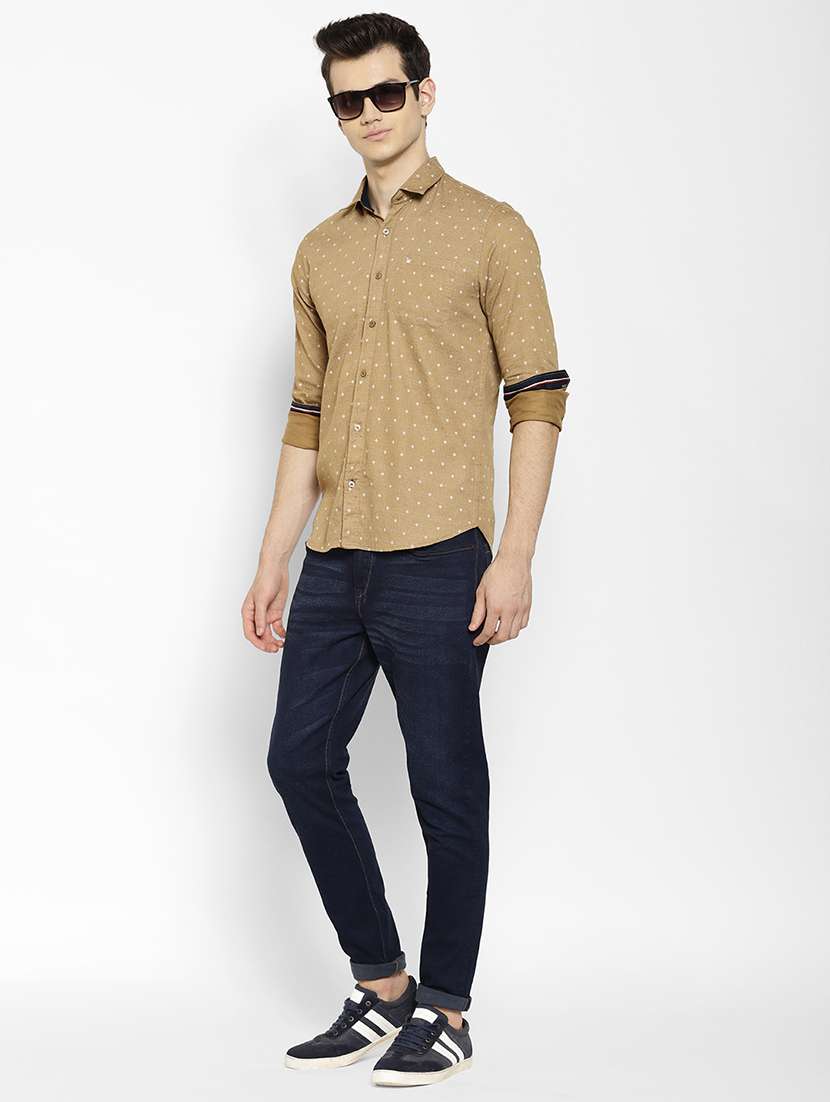 mens geometric casual shirt - 17336940 - Standard Image - 4