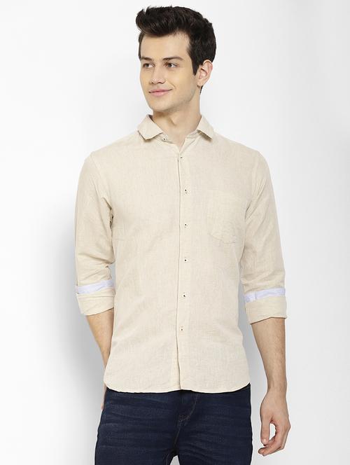 mens self design casual shirt - 17336944 -  Standard Image - 0