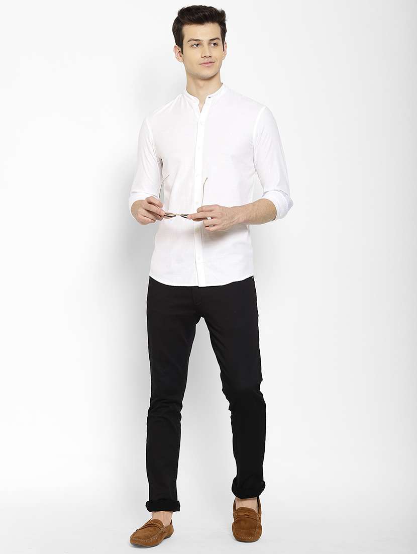 mens solid casual shirt - 17336953 - Standard Image - 4