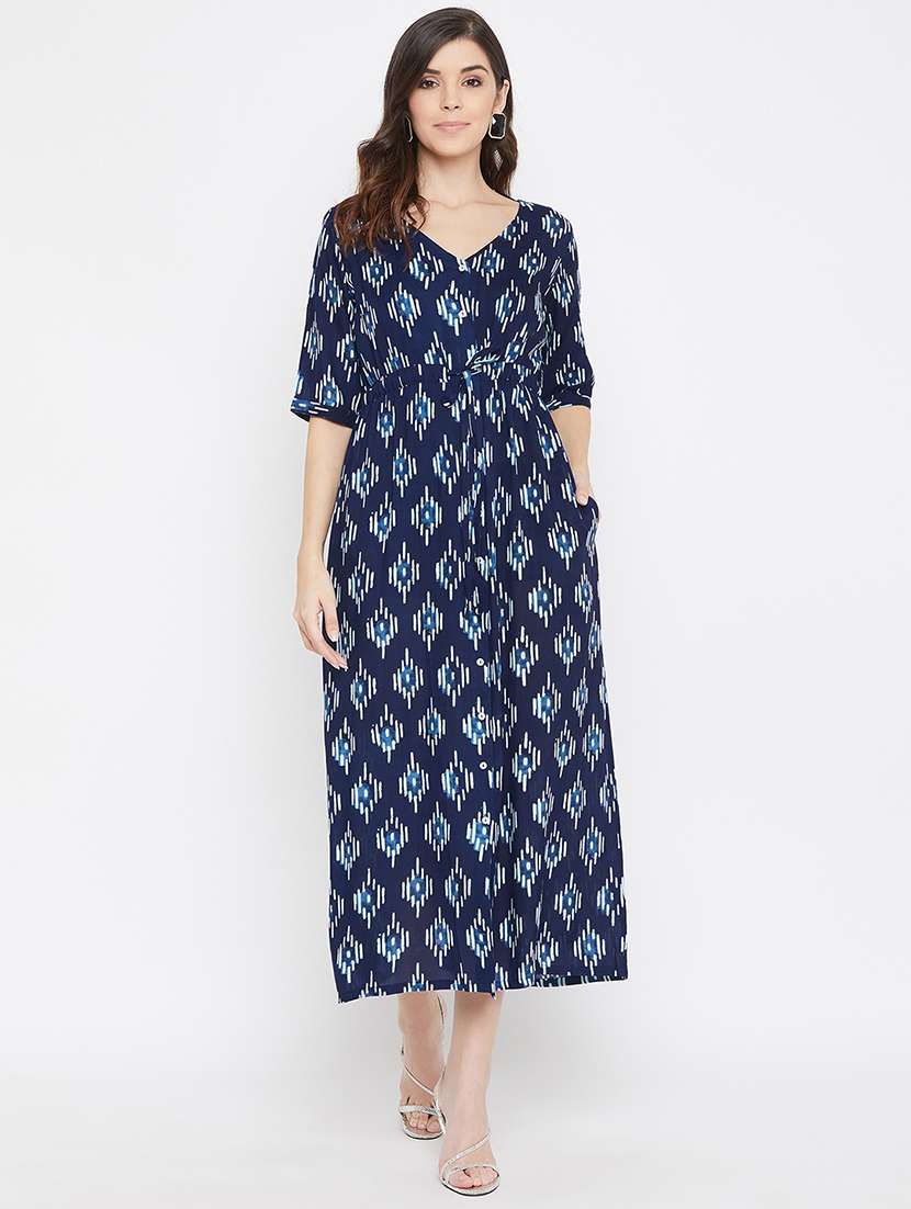 tie front maxi fusion dress