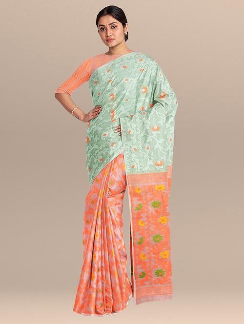 women's floral green colored saree - 17337111 - Standard Image - 0