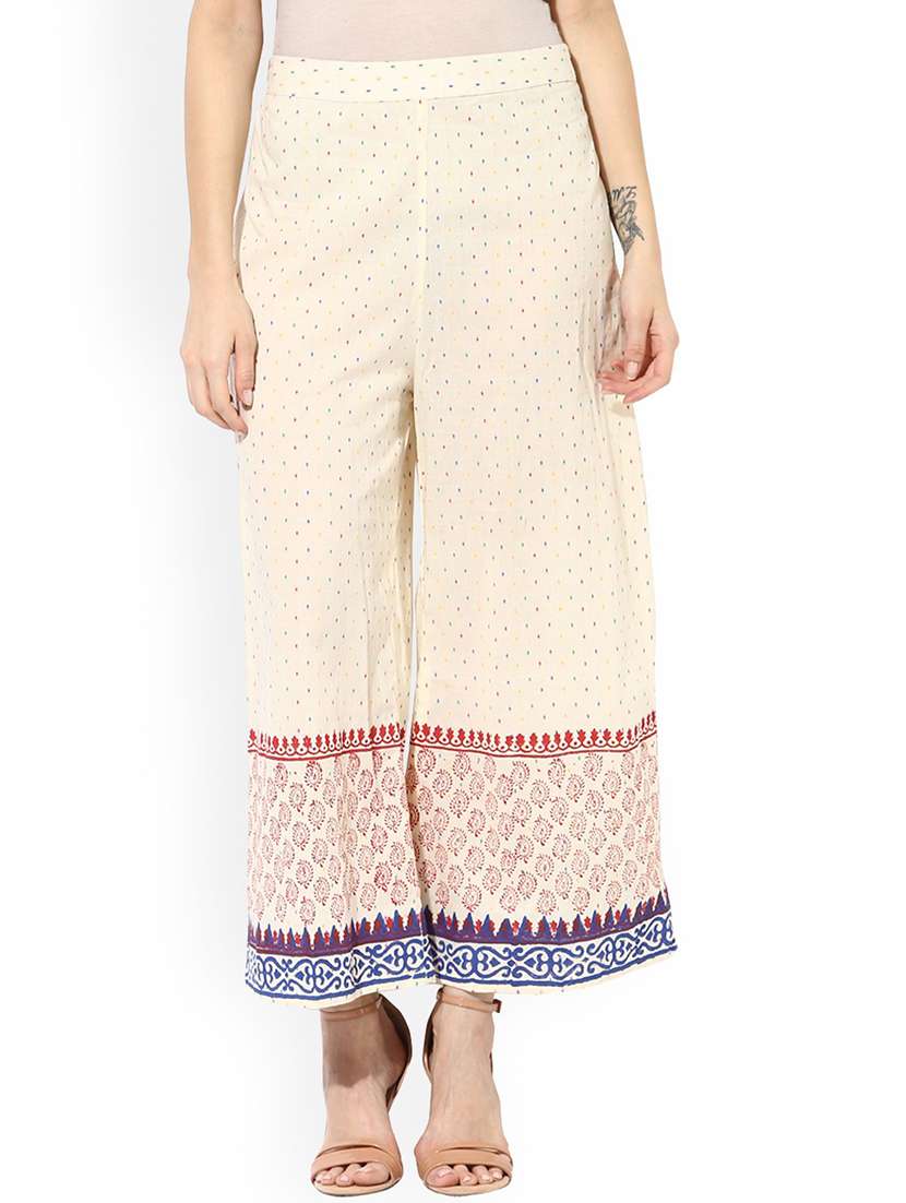 mid rise printed palazzo