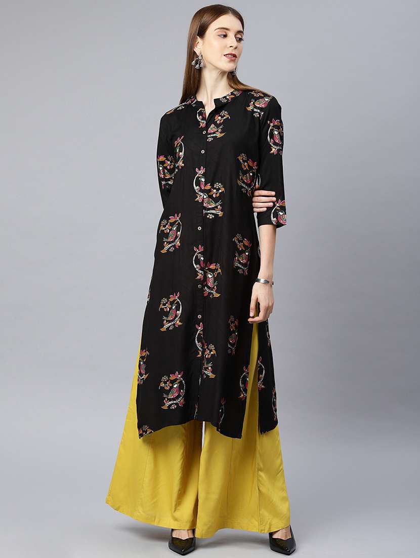 printed straight kurta