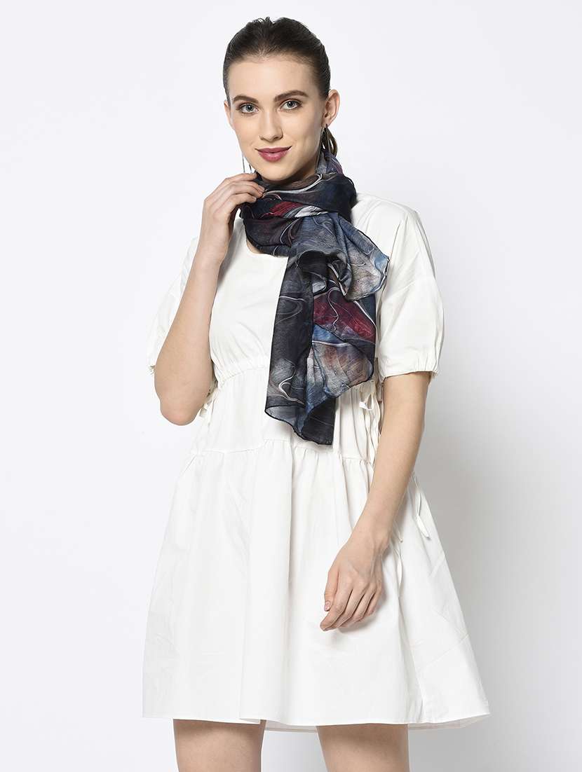 black modal silk stole - 17339699 - Zoom Image - 0