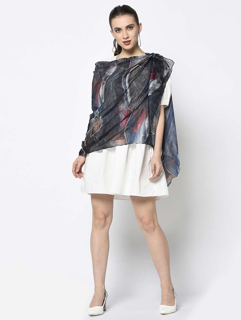 black modal silk stole - 17339699 -  Standard Image - 1