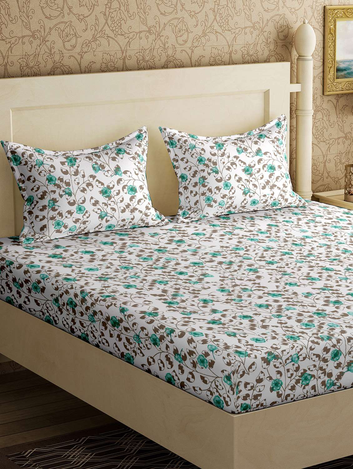 cotton double bedsheet with 2 pillow covers