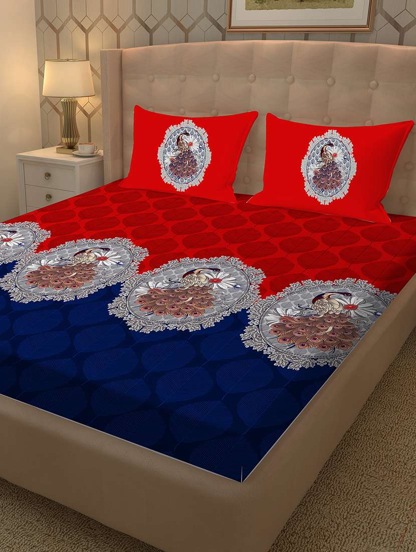cotton double bedsheet super king size with 2 pillow covers