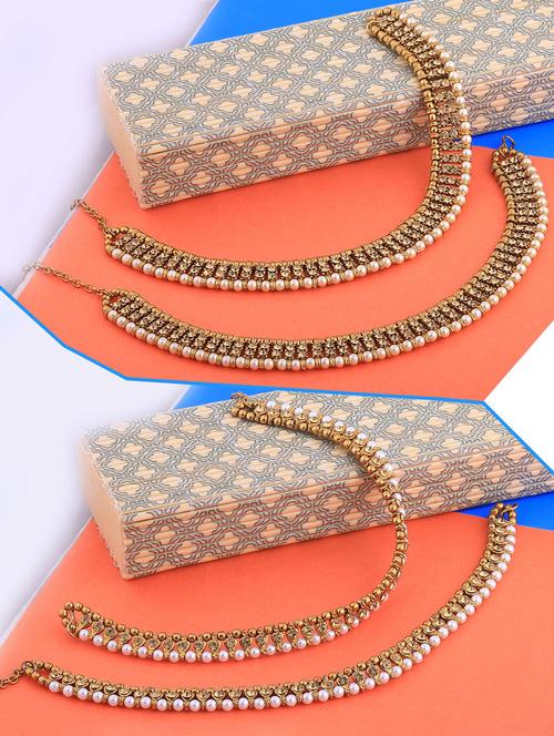 gold tone gold plated payal - 17340728 - Standard Image - 0