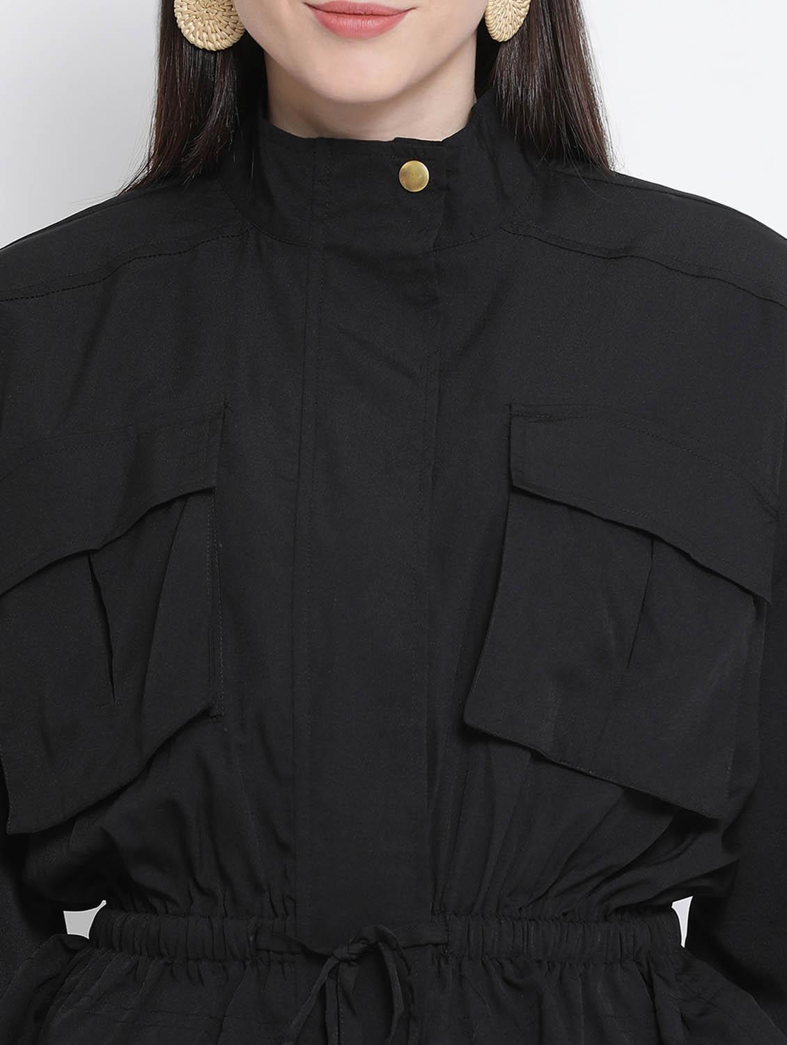 drawstring peplum jacket - 17341441 - Standard Image - 4