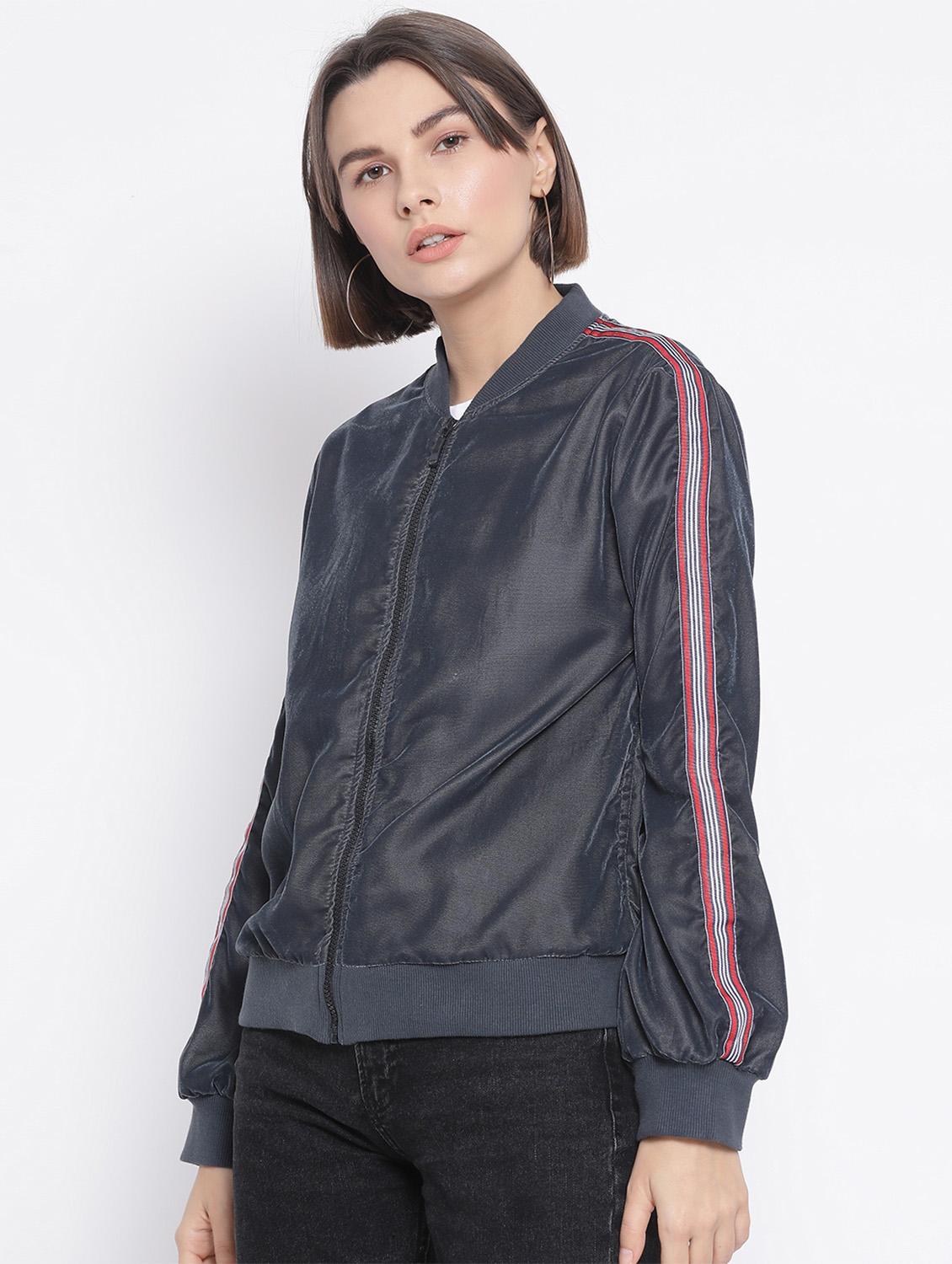 side tape bomber jacket - 17341445 - Standard Image - 1
