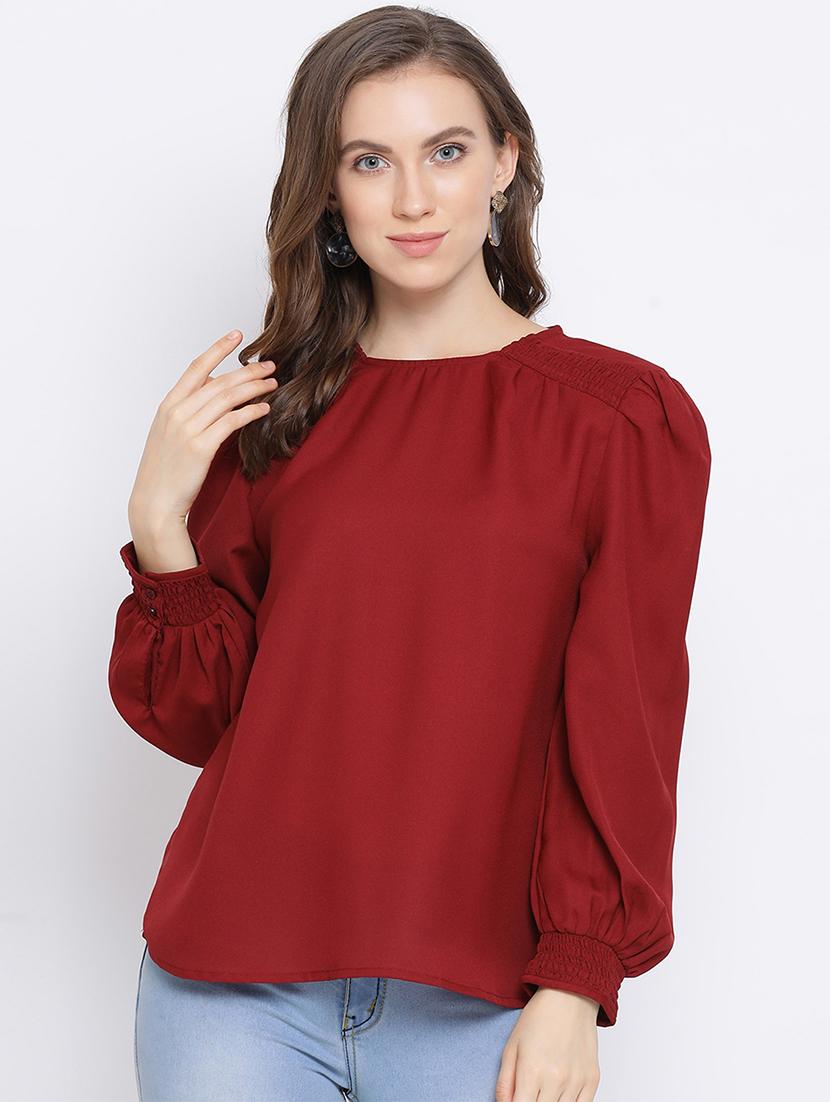 bishop sleeves solid top 