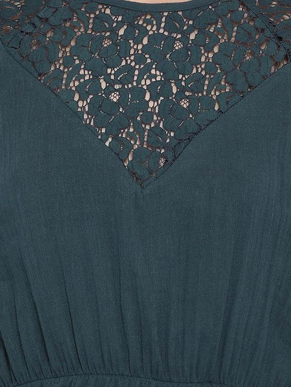 lace panel peplum top - 17341795 - Standard Image - 4