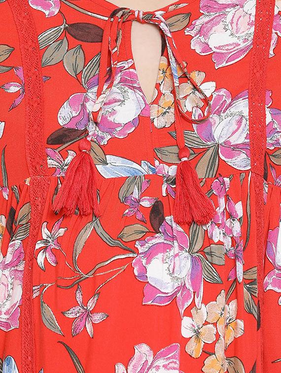 tie front floral maternity top - 17341802 - Standard Image - 4