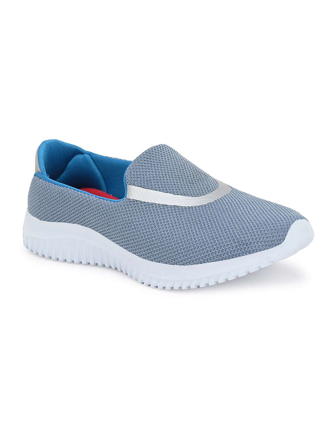 blue slip on sports shoes