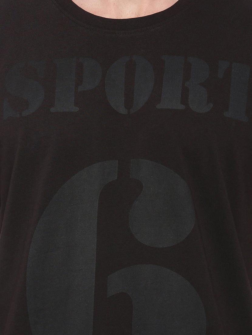 black front print t-shirt - 17342242 - Standard Image - 4