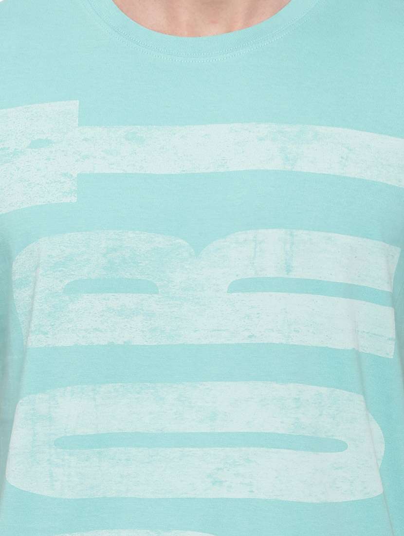 light blue front print t-shirt - 17342245 - Standard Image - 4