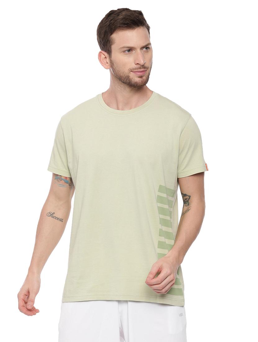 olive green front print t-shirt - 17342247 -  Zoom Image - 0