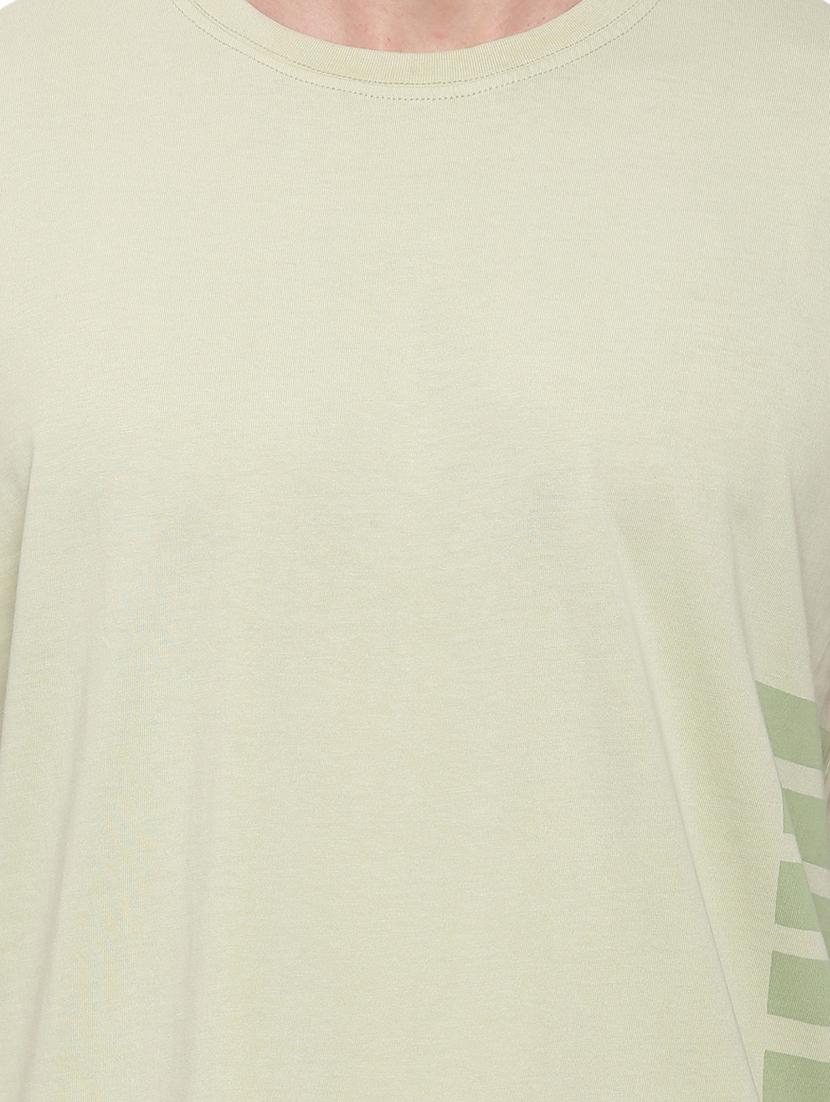 olive green front print t-shirt - 17342247 - Standard Image - 4