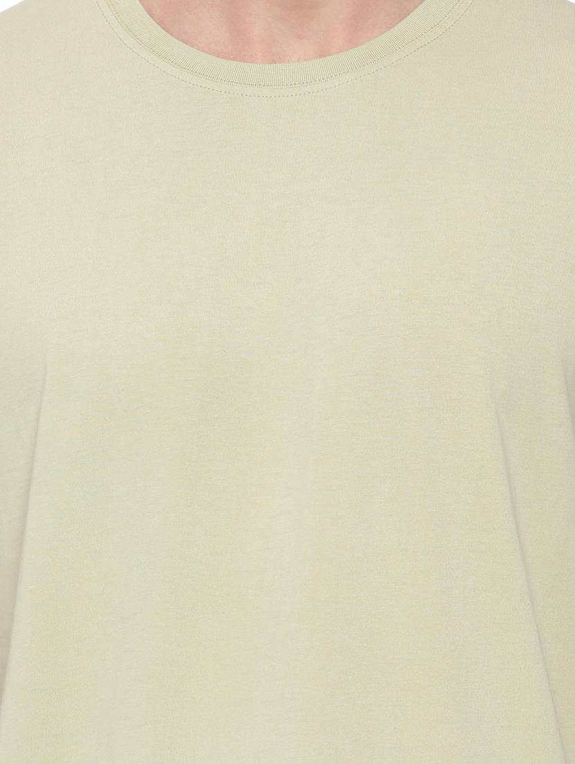 olive green solid taped t-shirt - 17342248 - Standard Image - 4