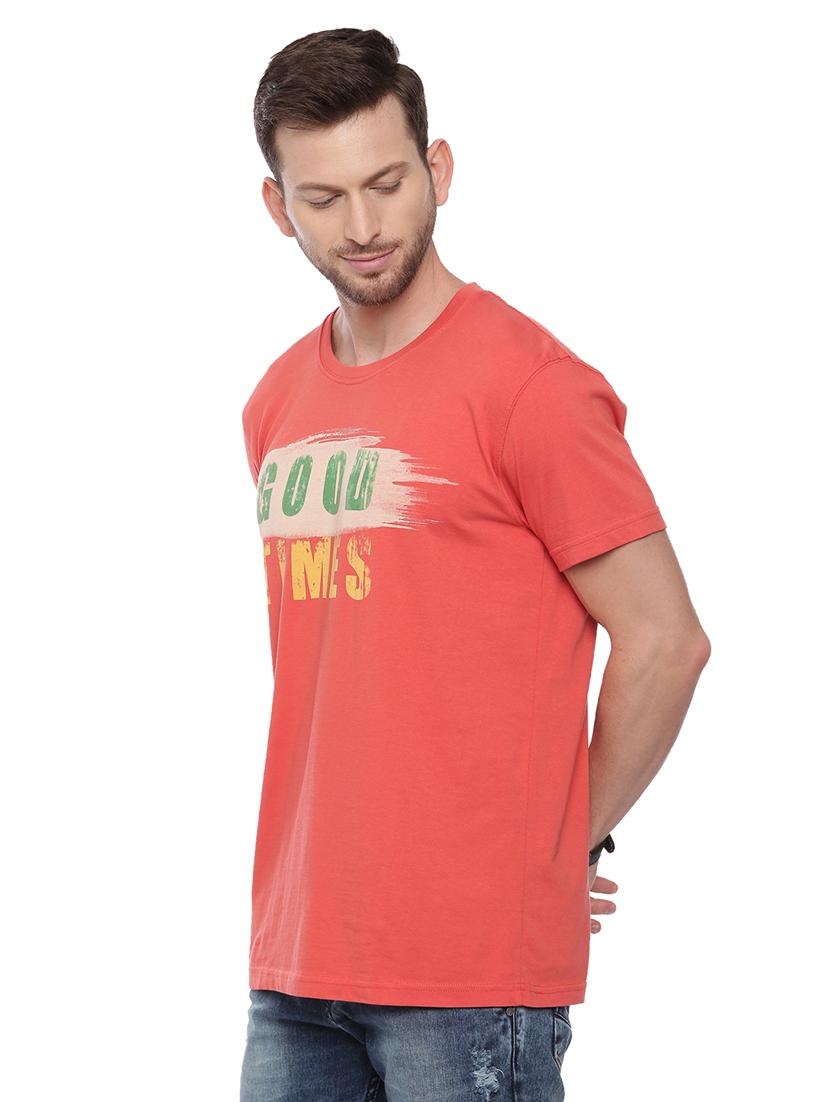 coral chest print t-shirt - 17342250 -  Standard Image - 1