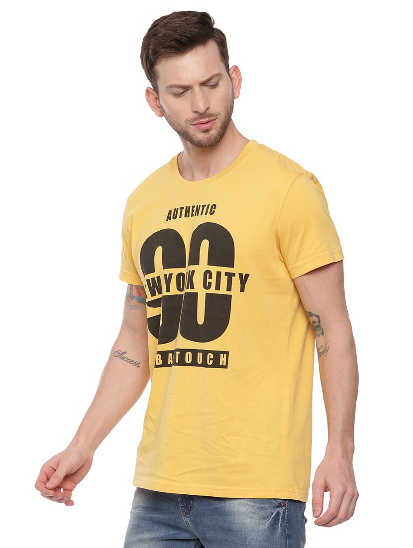 yellow front print t-shirt - 17342251 - Standard Image - 1