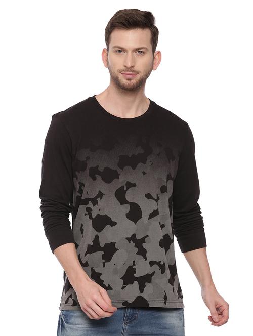 black front print t-shirt - 17342257 -  Standard Image - 0
