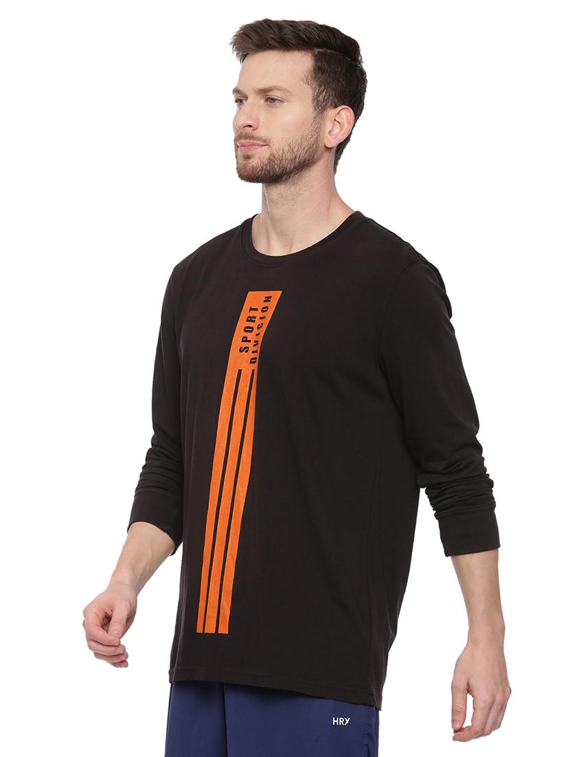 black front print t-shirt - 17342258 - Standard Image - 1
