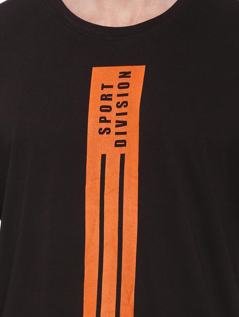 black front print t-shirt - 17342258 - Standard Image - 4