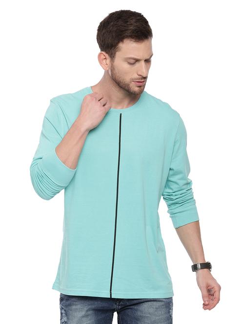 turquoise blue front print t-shirt - 17342261 -  Standard Image - 0