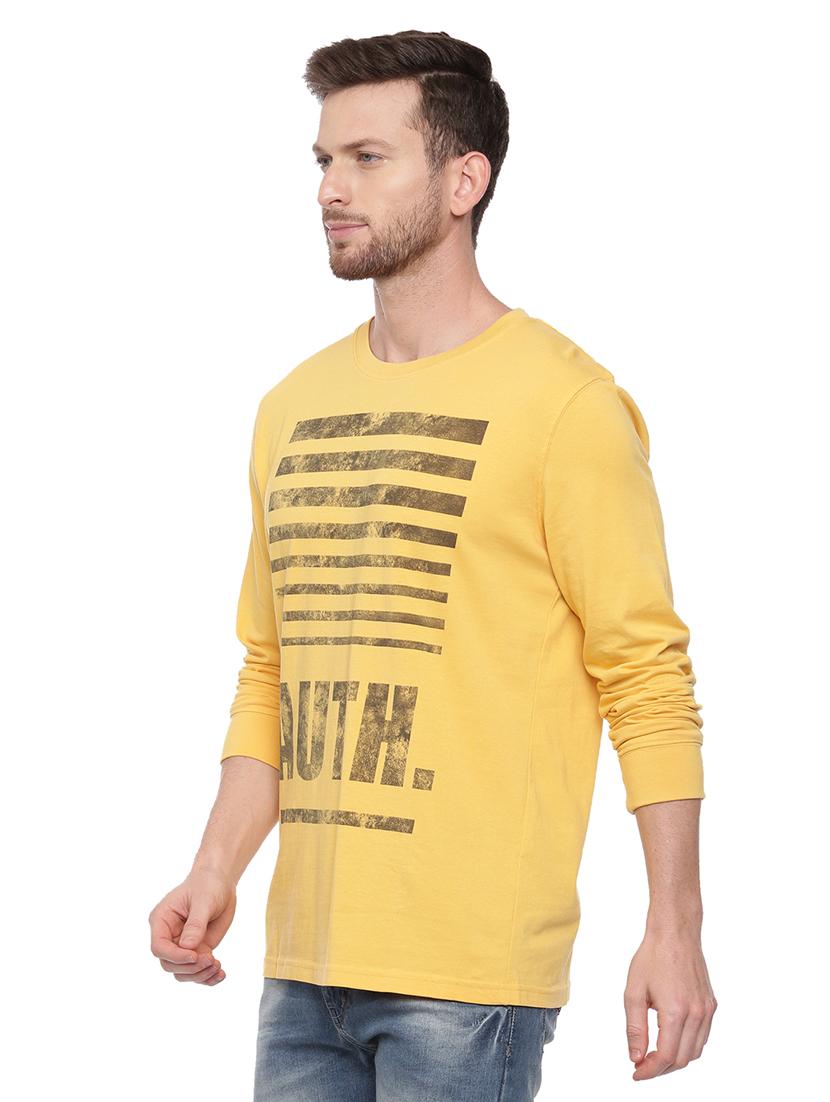 yellow front print t-shirt - 17342266 -  Standard Image - 1