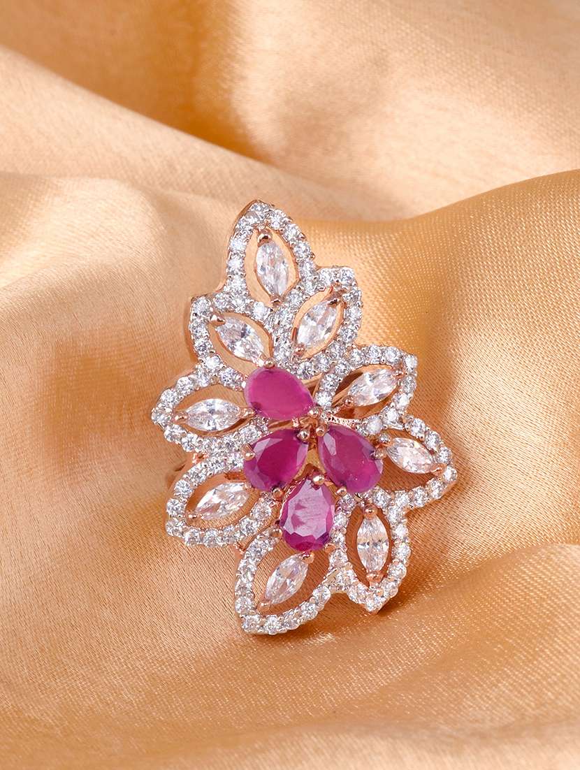 pink brass finger  ring