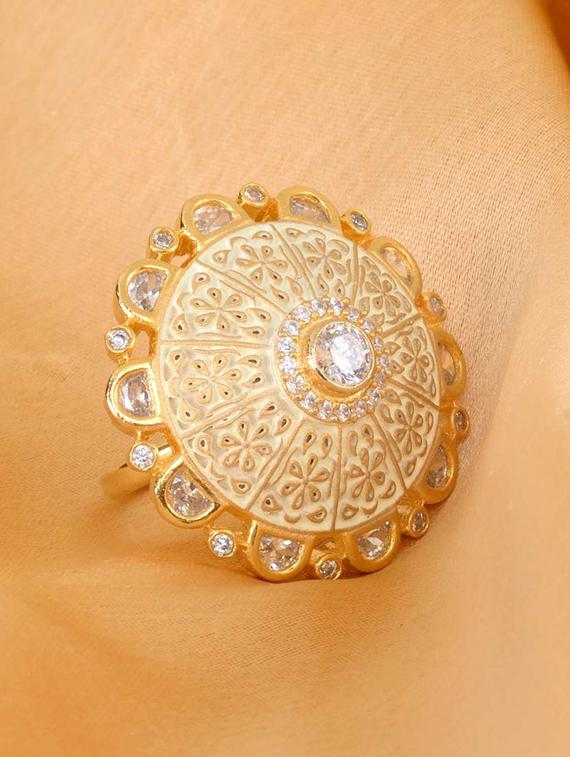 gold brass finger  ring