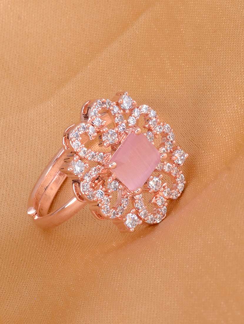 pink brass finger  ring