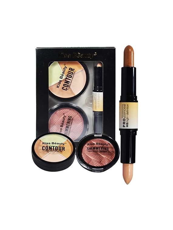 kiss beauty high definition face contour kit 3 in 1 b