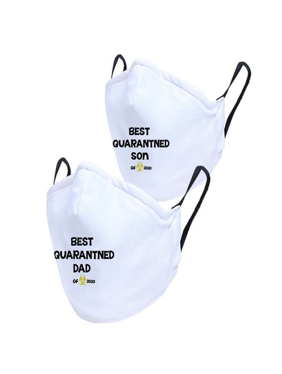 white non-woven anti-pollution men mask (pack of 2)