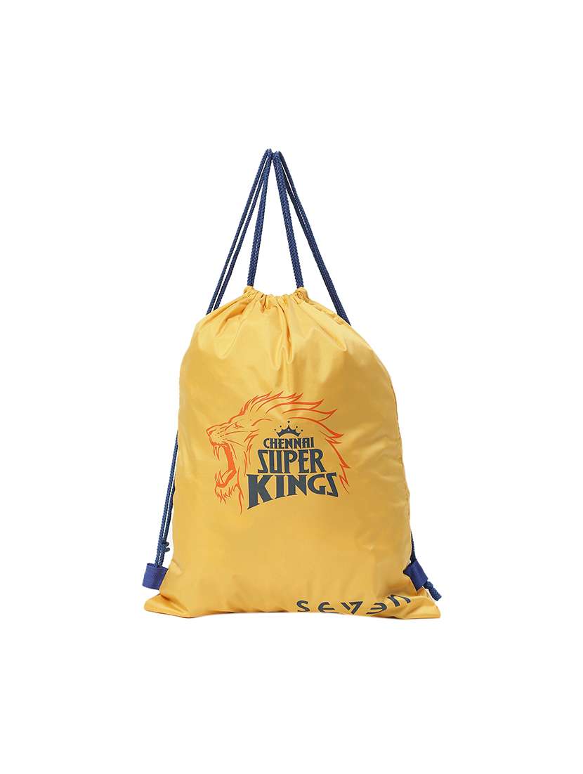 yellow polyester backpack