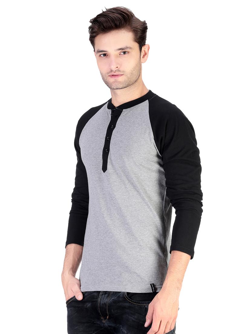 black color block raglan t-shirt - 17344569 - Standard Image - 1
