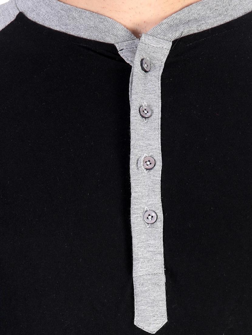 grey color block raglan t-shirt - 17344571 - Standard Image - 4