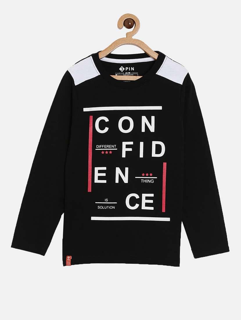 boys typographic printed t-shirt